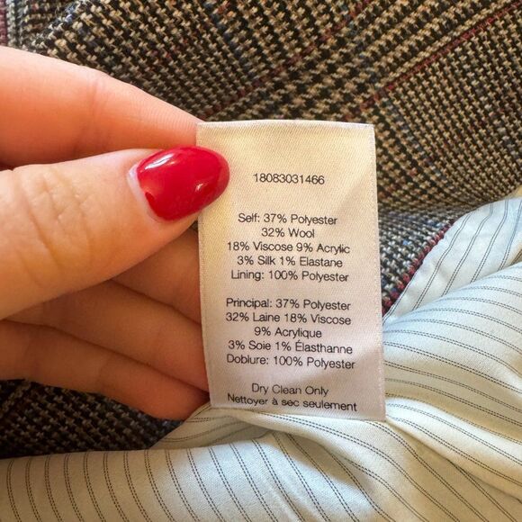 Veronica Beard Beacon Check Dickey Jacket in Beige Multi - Picture 10 of 16